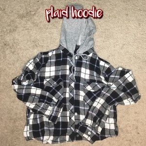 plaid hoodie (tilly’s)